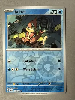 Pokemon TCG * Destined Rivals 057/182 Buizel C REVERSE HOLO * NM FRESH PK - Image 1