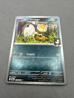 Pokemon TCG * Destined Rivals 132/182 Marnie's Scraggy * REVERSE HOLO * FRESH PK - Image 2
