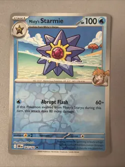 Pokemon TCG * Destined Rivals 047/182 Misty's Starmie U* REVERSE HOLO * FRESH PK - Image 1