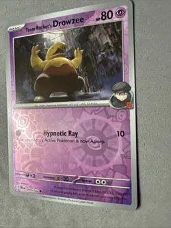 Pokemon TCG * Destined Rivals 079/182 Team Rocket's Drowzee C REVERSE HOLO * NM - Image 2