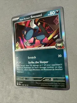 Pokemon TCG * Destined Rivals 128/182 Team Rocket's Sneasel Rare * NM FRESH PK - Image 2