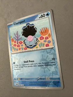Pokemon TCG * Destined Rivals 054/182 Clamperl C * REVERSE HOLO * FRESH PK - Image 2