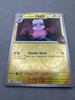Pokemon TCG * Destined Rivals 073/182 Team Rocket's Flaaffy * REVERSE HOLO * NM - Image 2