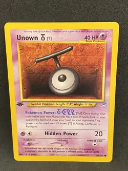 Unown 88/105 1st Edition Pokemon Neo Destiny - NM see pix - Image 1