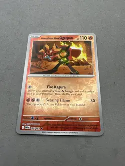 Pokemon TCG * Destined Rivals 044/182 Hearthflame Mask Ogerpon U * REVERSE HOLO - Image 2