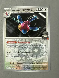 Pokemon TCG * Destined Rivals 155/182 Team Rocket's Porygon-Z REVERSE HOLO * NM - Image 1
