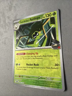 Pokemon TCG * Destined Rivals 020/182 Team Rocket's Spidops Rare * REVERSE HOLO - Image 2