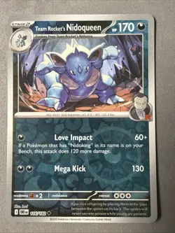 Pokemon TCG * Destined Rivals 116/182 Team Rocket's Nidoqueen U * REVERSE HOLO - Image 1