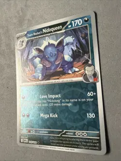 Pokemon TCG * Destined Rivals 116/182 Team Rocket's Nidoqueen U * REVERSE HOLO - Image 2