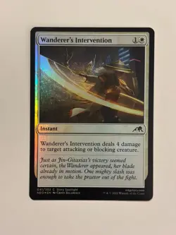 Wanderer's Intervention Kamigawa: Neon Dynasty Foil Magic the Gathering MTG - Image 1