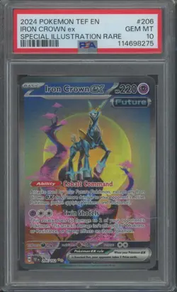 Pokemon TCG Iron Crown ex 206/162 Temporal Forces Special Illustration PSA 10 - Image 1