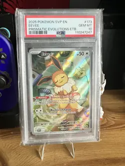 EEVEE 2025 POKEMON BLACK STAR PROMO PRISMATIC EVOLUTIONS #173 PSA 10 GEM MINT - Image 1