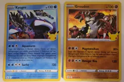 Pokemon Groudon & Kyogre Holo Deutsch Celebrations 25 Jubilaum - Image 1