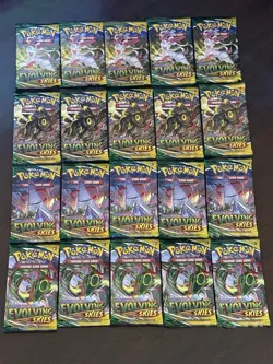 20x Pokemon SWSH Evolving Skies Sealed Booster Packs - Lot of 20 - Image 1