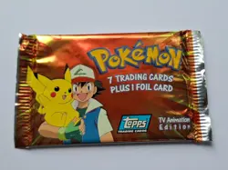 Pokemon Topps TV Animation Edition Booster Pack Factory Sealed Vintage 1999 - Image 1