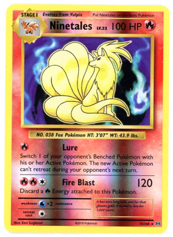 Ninetales 15/108 Holo R Evolutions Reverse Holo LP Pokemon - Image 1