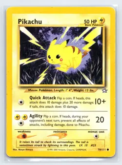 Pikachu 70/111 Common Neo Genesis Pokemon Unlimited MP - Image 1