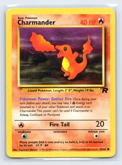 Charmander 50/82 Team Rocket Common Pokemon Unlimited MP - Image 1