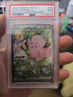 PSA 9 Mint Graded Lillie's Clefairy ex 184/159 - Journey Together - Pokemon TCG - Image 1