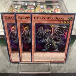 Galaxy War Drake x3 Playset Super Rare 1st Ed NM English - Image 1