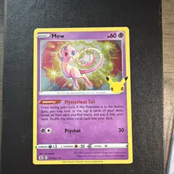 Pokemon Mew TCG Holo Rare Card Celebrations 011/025 Near Mint Condition - Image 1