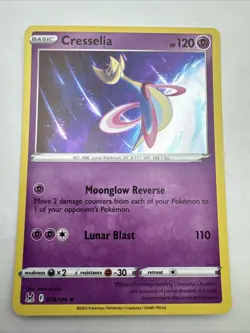 Pokemon Card Cresselia Lost Origin Holo Rare 074/196 Near Mint - Image 1