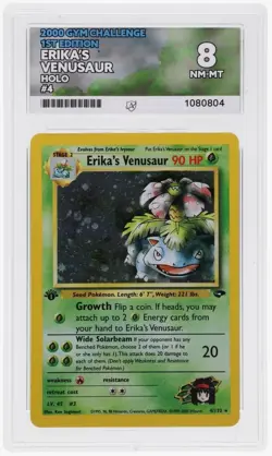 Erika's Venusaur Holo 1st Edition Gym Challenge Graded Pokemon Card - ACE 8 - Image 3