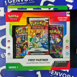 Pokemon First Partner Illustration Collection Series 1 New Sealed TCG Cards - Image 1