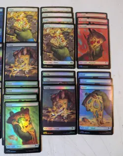 Magic Teenage Mutant Ninja Turtles Land Basic Surge Foil Lot Cards - Image 2