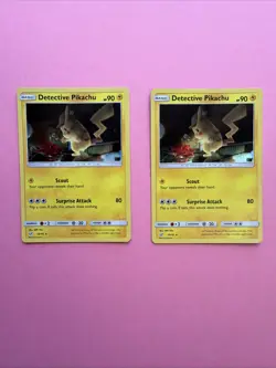 LOT Of 15 Pokemon Holo Cards from Sun & Moon Detective Pikachu Set SM190 - Image 2