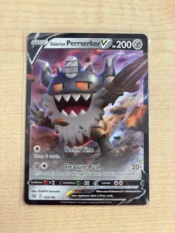 Pokemon - Galarian Perrserker V - 129/196 - SWSH Lost Origin - Half Art Card - Image 1
