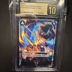 🔥Sabo - 2025 One Piece Card Game JPN. Promotional Cards P-105 BGS Pristine 10🔥 - Image 1