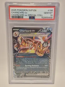 Charizard ex Black Star 196 Sv: Scarlet & Violet Promo Cards Holo PSA 10 - Image 1