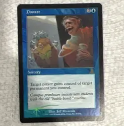 Wizards of the Coast Magic: The Gathering Donate Foil Sorcery Blue English 1999 - Image 1