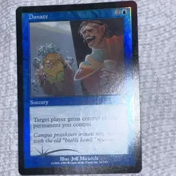 Wizards of the Coast Magic: The Gathering Donate Foil Sorcery Blue English 1999 - Image 2