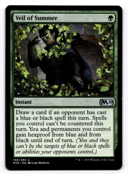 Veil of Summer M20 198 - Normal - LP - Magic the Gathering - Image 1