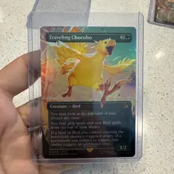 MTG Final Fantasy Traveling Chocobo Borderless Foil #406 M0406 NM/M - Image 1