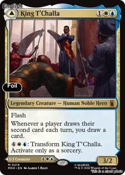(Preorder) King T'Challa EN [MSH - 219] - NM [Foil] TCG MTG - Image 1