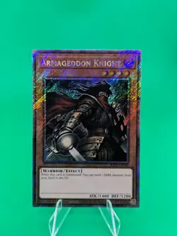 Yu-Gi-Oh! Armageddon Knight RA03-EN002 Platinum Secret Rare - Image 1