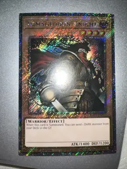 Yugioh Armageddon Knight Platinum Secret Rare RA03-EN002 NM - Image 1