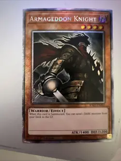 Yugioh Armageddon Knight Platinum Secret Rare RA03-EN002 NM - Image 2