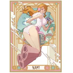 Trading Card ONE PIECE Nami OPCG Card Sleeves 66X91mm Standard Size Lovely - Image 1
