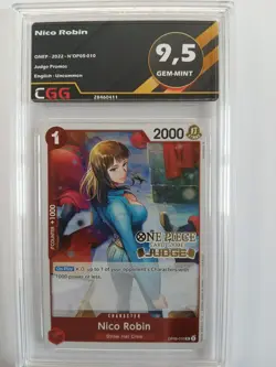 One Piece ENGLISH Nico Robin (OP05-010) Judge Promos CGG 9,5/10+ OP071E - Image 2