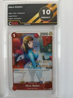 One Piece ENGLISH Nico Robin (OP05-010) Judge Promos CGG 9,5/10+ OP071E - Image 3