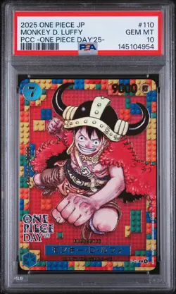 Monkey D. Luffy One Piece PCC One Piece Day 2025 Promo Japanese #110 PSA 10 - Image 1