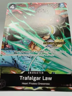 ONE PIECE CARD TCG- Trafalgar Law Promo Card Alt Art Championship 2024 mint eng - Image 2