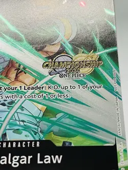 ONE PIECE CARD TCG- Trafalgar Law Promo Card Alt Art Championship 2024 mint eng - Image 3