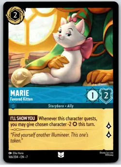 #166 Marie - Favored Kitten - Uncommon - Sapphire 2025 Lorcana Archazia's Island - Image 1