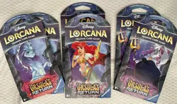 Lot of SIX Lorcana Ursula’s Return Sleeved Booster Packs - Factory Sealed - Image 1