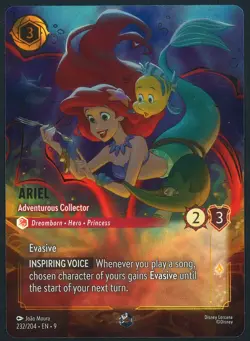 Ariel Adventurous Collector 232/204 Enchanted Disney Lorcana Fabled Near Mint - Image 1